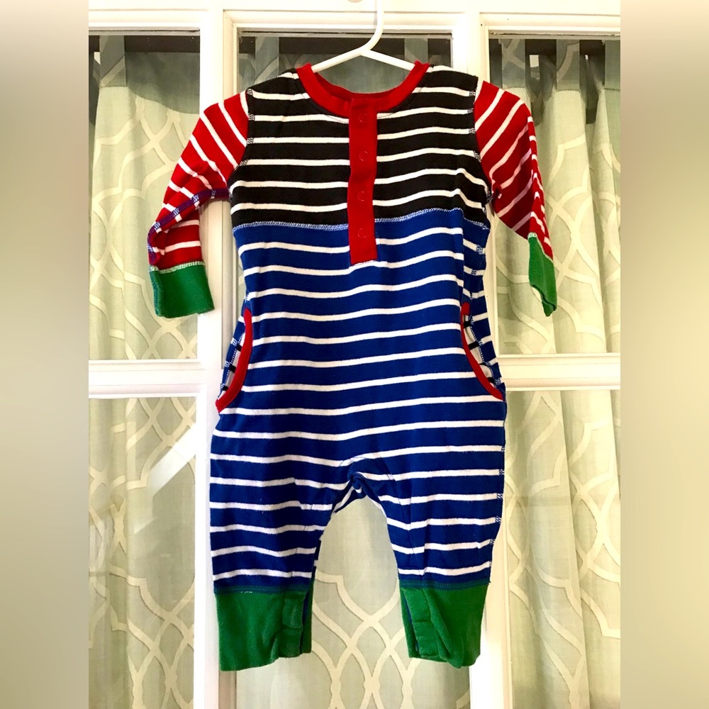 Hanna Andersson size 60 3-6 months 12-16 lbs 100% organic cotton romper VGUC